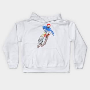 Vintage Motorcycle Retro Motocross Kids Hoodie